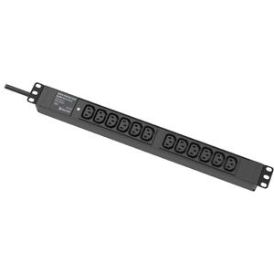 RACK-PROTECTOR-EURO-X12-1U-5 - 19" napájecí panel, 1U, 12 x 230 V, přepěťová ochrana - 1