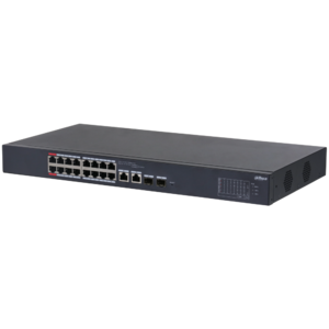 CS4218-16ET-240 - Cloud MNG PoE switch, 16 x PoE, 2 x Gb uplink RJ45/SFP (combo), 240 W, police/rack 1U - 1