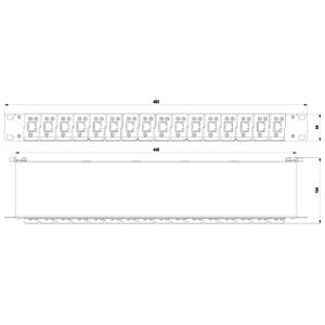 DL-PL-RACK-1U - montážní box 19"- 1U pro moduly přepěťových ochran - 2