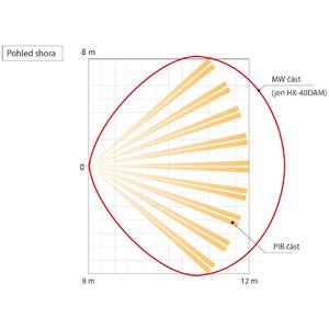 HX-40DAM - venkovní, 2x PIR,MW,IR-AM, inst 2,5-3m, pet, dosah 12m 85° - 2