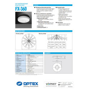 FX-360 - stropní, PIR, strop od 2,4 do 3,6 m - 4